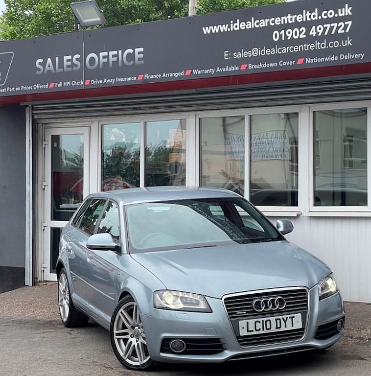 Silver Used 2010 Audi A3 Sportback S-Line Hatchback | £2,295 (Super price) - Image 1/3