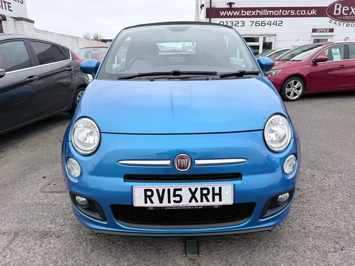 Used Fiat 500S S 2015 Blue Cabriolet