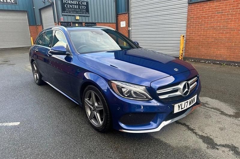 Blue Used 2017 Mercedes C200 AMG Line Premium Plus Estate | £16,000 (Fair price) - Image 1/1
