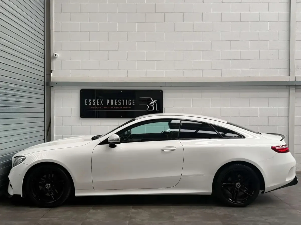 Used Mercedes E220 AMG line 2017 White Coupe