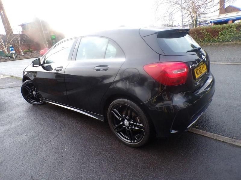 Used Mercedes A180 AMG line 109 HP (80 kW) 2016 Black Hatchback