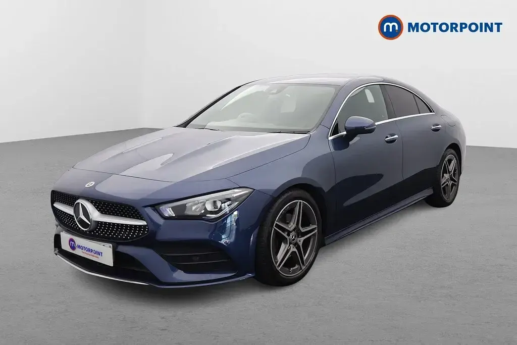 Used Mercedes CLA180 AMG Line Premium 136 HP (100 kW) 2021 Blue Coupe