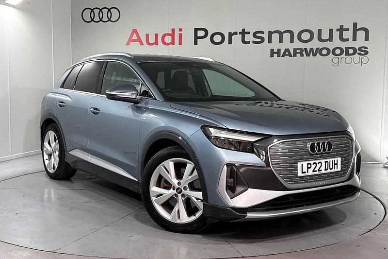 Blue Used 2022 Audi Q4 e-tron S-Line SUV | £28,490 (Good price) - Image 1/4