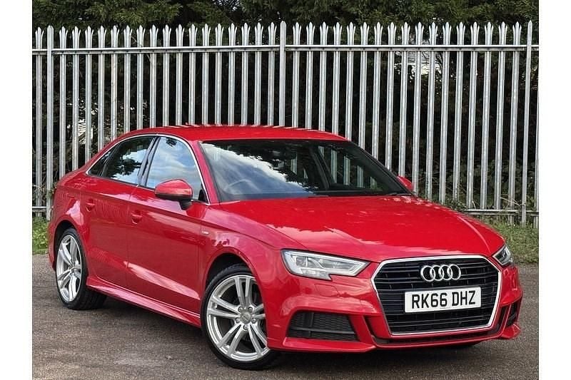 Red Used 2016 Audi A3 S-Line Sedan | £10,695 (Fair price) - Image 1/4