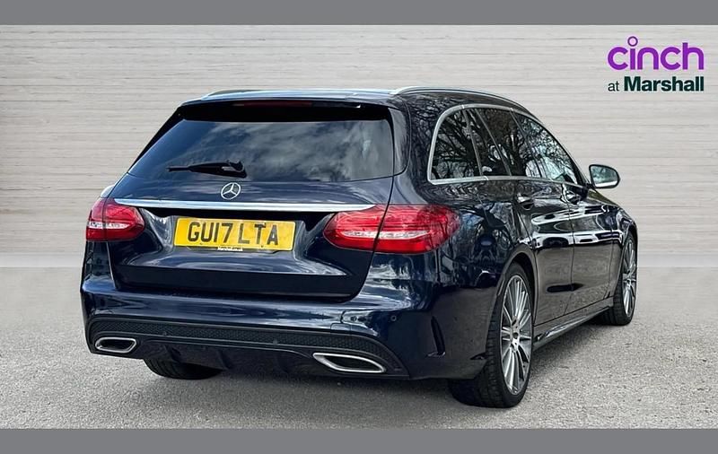 Begagnad Mercedes C220 AMG Line Premium 168 HK (123 kW) 2017 Blå Kombi