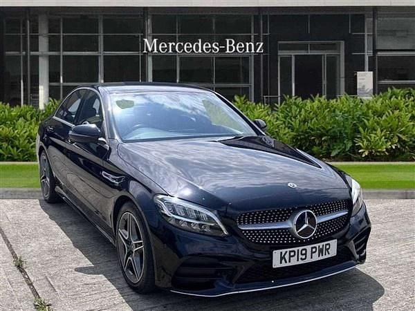 Black Used 2019 Mercedes C220 AMG line Sedan | £18,691 (Fair price) - Image 1/4