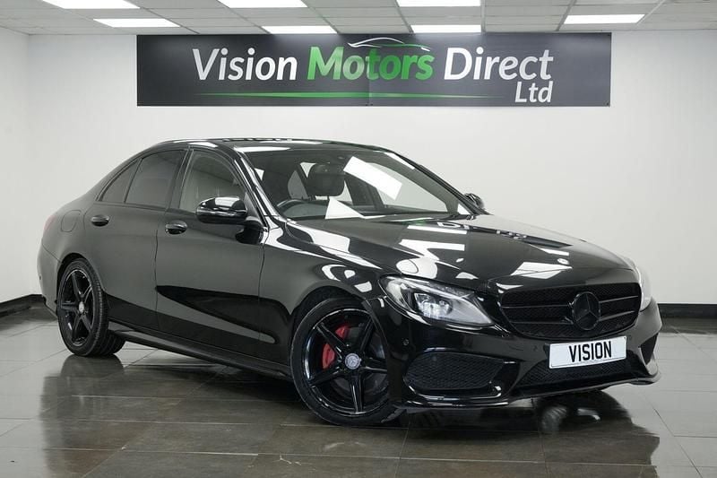 Black Used 2016 Mercedes C200 AMG Line Premium Sedan | £7,980 (Good price) - Image 1/3