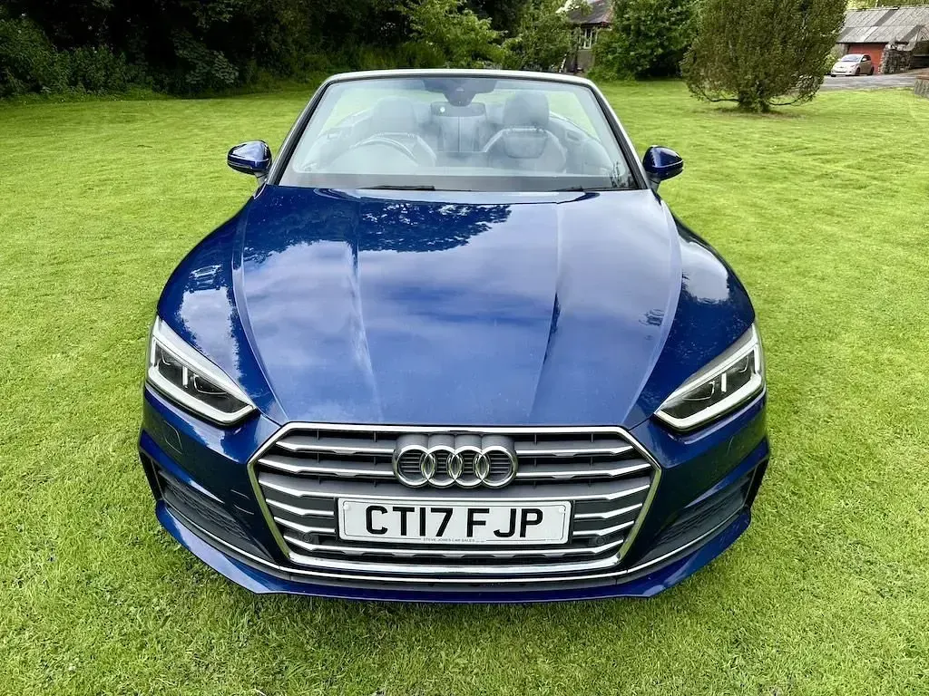 Used Audi A5 Cabriolet S-Line 190 HP (139 kW) 2017 Blue Cabriolet