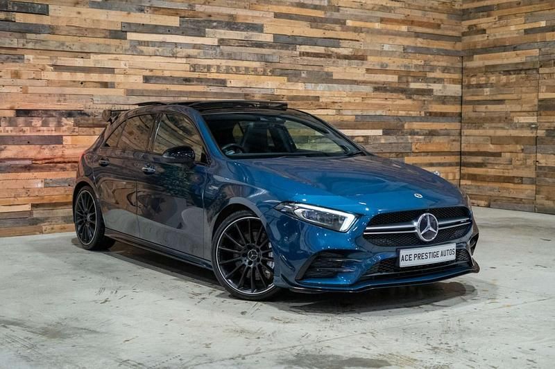 Blue Used 2021 Mercedes A35 AMG Premium Plus Hatchback | £24,595 (Fair price) - Image 1/4
