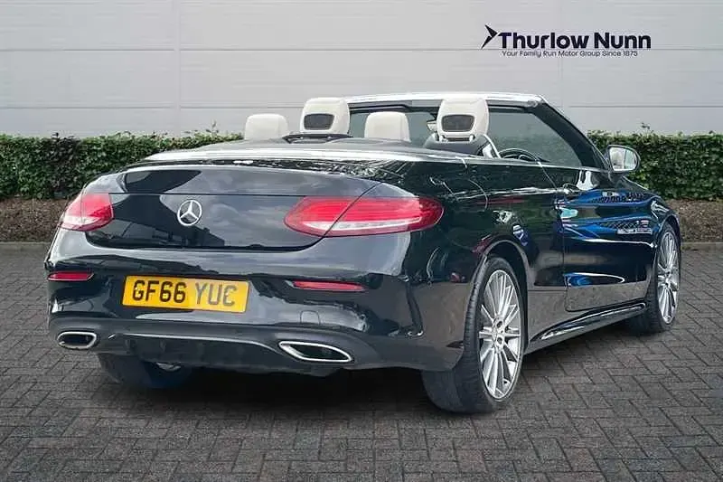Used Mercedes C200 AMG line 184 HP (135 kW) 2016 Black Cabriolet