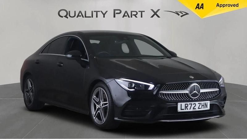 Black Used 2022 Mercedes CLA200 AMG line Coupe | £20,975 (Good price) - Image 1/4