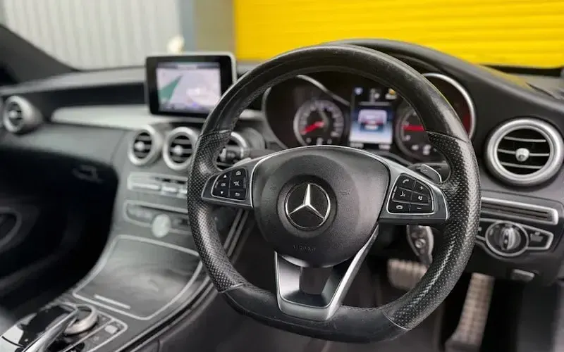 Used Mercedes C250 AMG line 204 HP (150 kW) 2017 Black Coupe