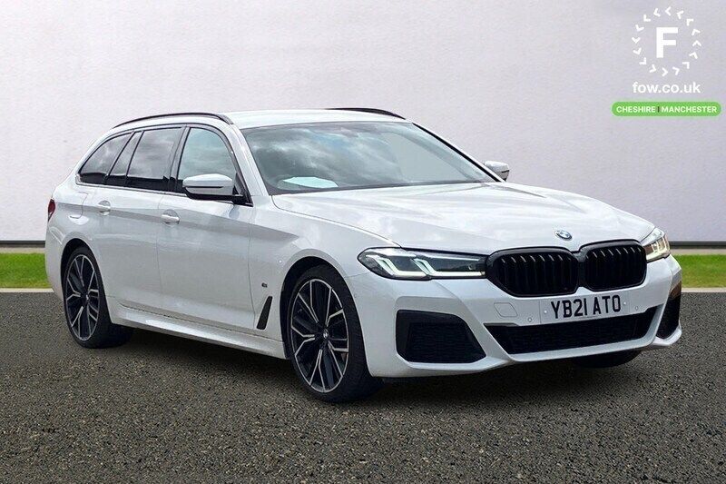 White Used 2021 BMW 530 M Sport Estate | £27,999 - Image 1/3