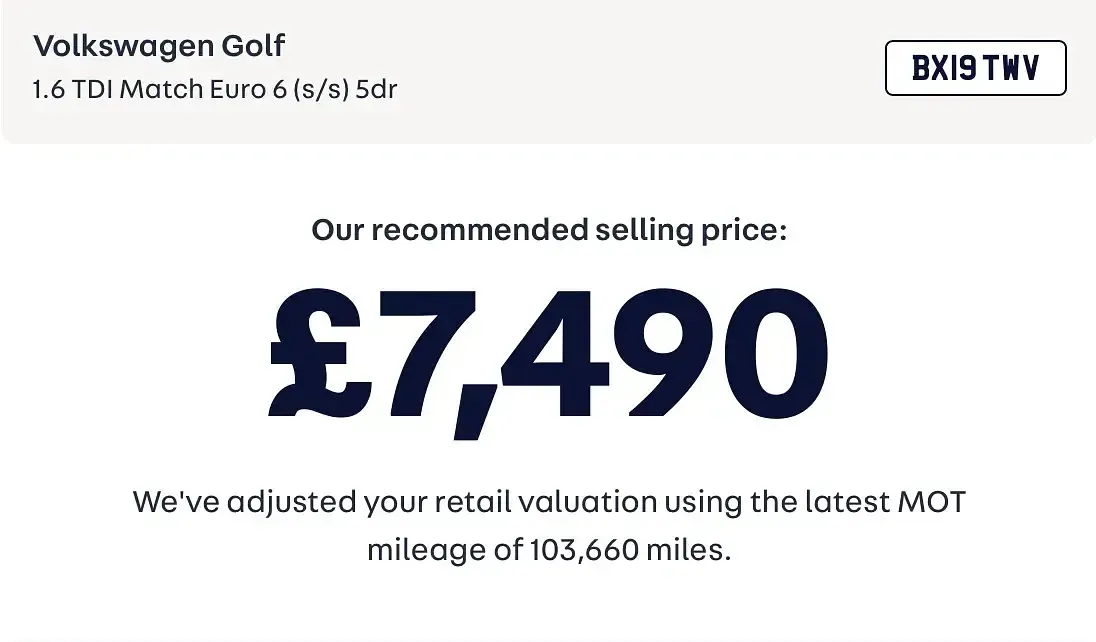 Used VW Golf VII Match 115 HP (84 kW) 2019 White Estate