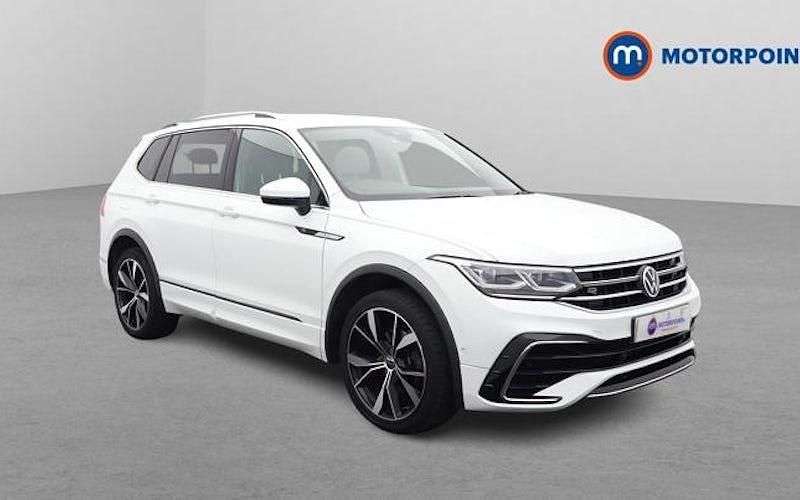 White Used 2023 VW Tiguan Allspace R-line SUV | £29,349 (A bit pricey) - Image 1/4