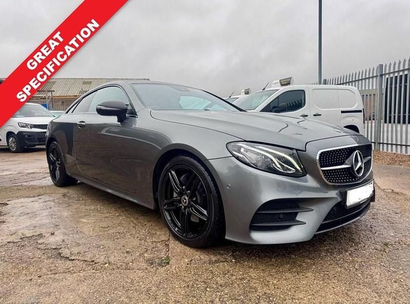 Used Mercedes E220 AMG Line Premium 194 HP (142 kW) 2018 Grey Coupe