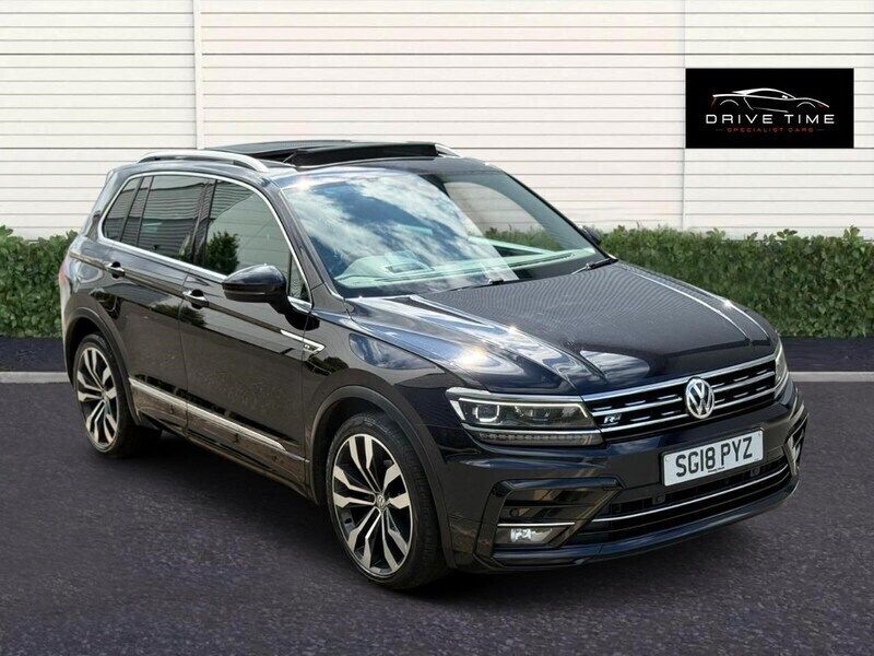 Black Used 2018 VW Tiguan R-line SUV | £14,995 (Fair price) - Image 1/4