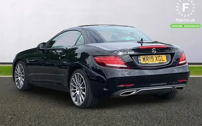 Used Mercedes SLC200 AMG line 184 HP (135 kW) 2018 Black Cabriolet