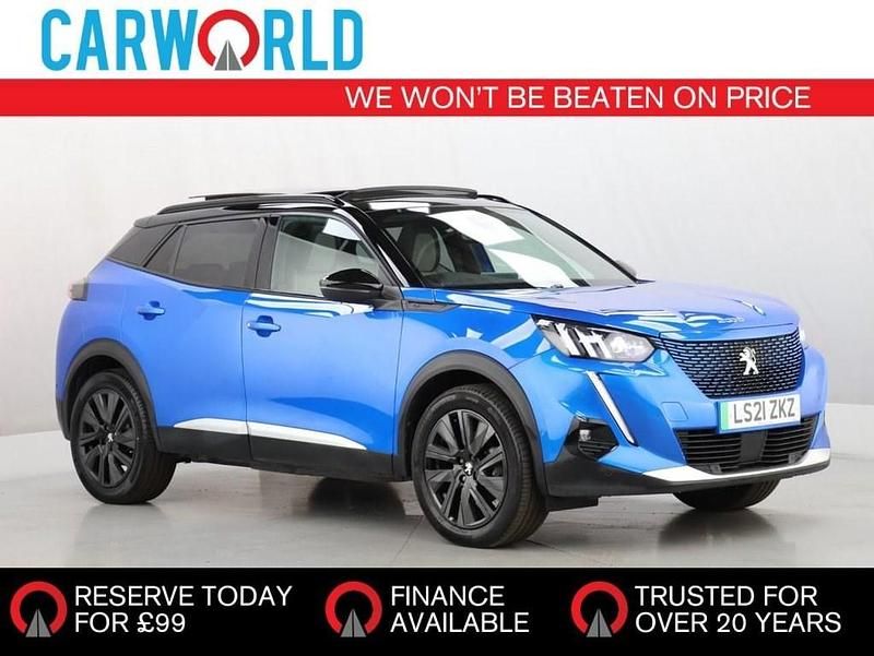 Blue Used 2021 Peugeot e-2008 Premium SUV | £13,691 (Fair price) - Image 1/3