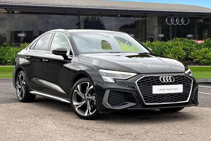 Black Used 2023 Audi A3 S-Line Sedan | £22,490 (Fair price) - Image 1/4