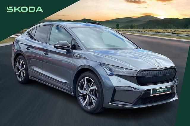 Grey Used 2025 Skoda Enyaq iV SportlinePlus SUV | £36,400 (Expensive) - Image 1/4