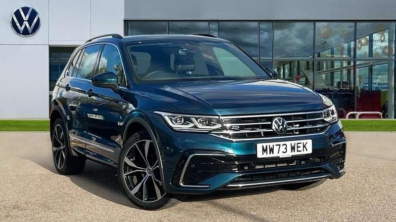 Blue Used 2023 VW Tiguan R-line SUV | £29,391 (Fair price) - Image 1/4
