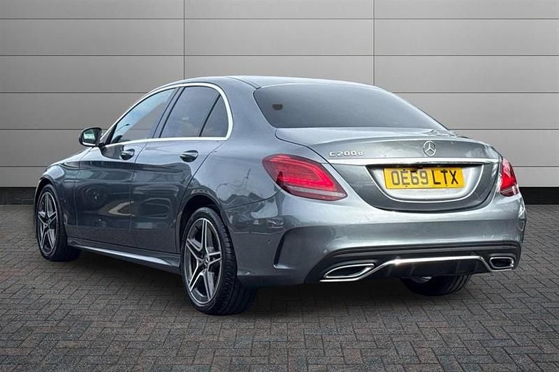 Used Mercedes C200 AMG line 160 HP (117 kW) 2019 Selenite grey Sedan