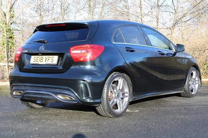 Used Mercedes A160 AMG line 102 HP (75 kW) 2018 Black Hatchback