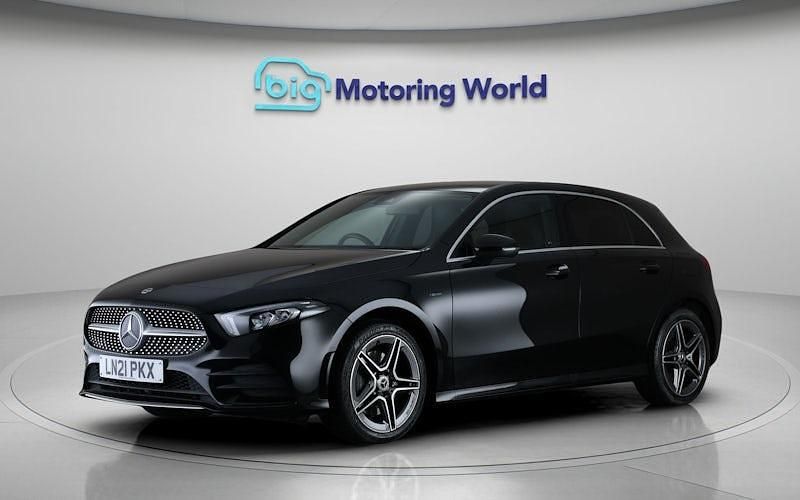 Used Mercedes A250 AMG line 259 HP (190 kW) 2021 Black Hatchback
