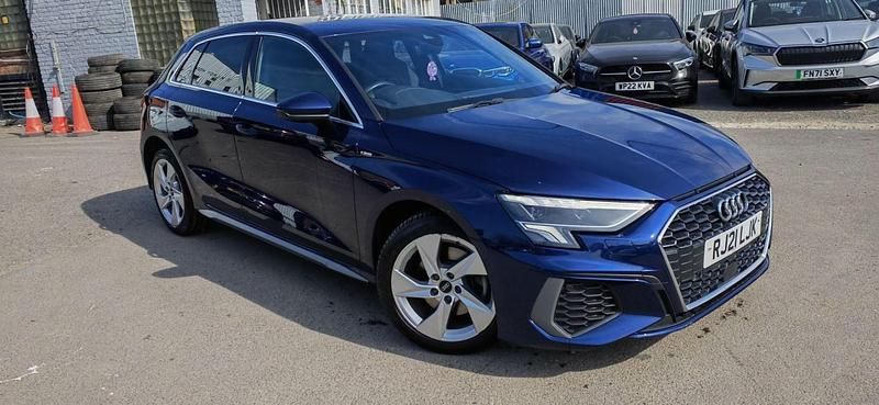 Blue Used 2021 Audi A3 e-tron S-Line Hatchback | £14,500 (Fair price) - Image 1/4