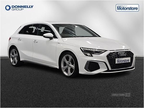 Used Audi A3 S-Line 150 HP (110 kW) 2021 White Hatchback