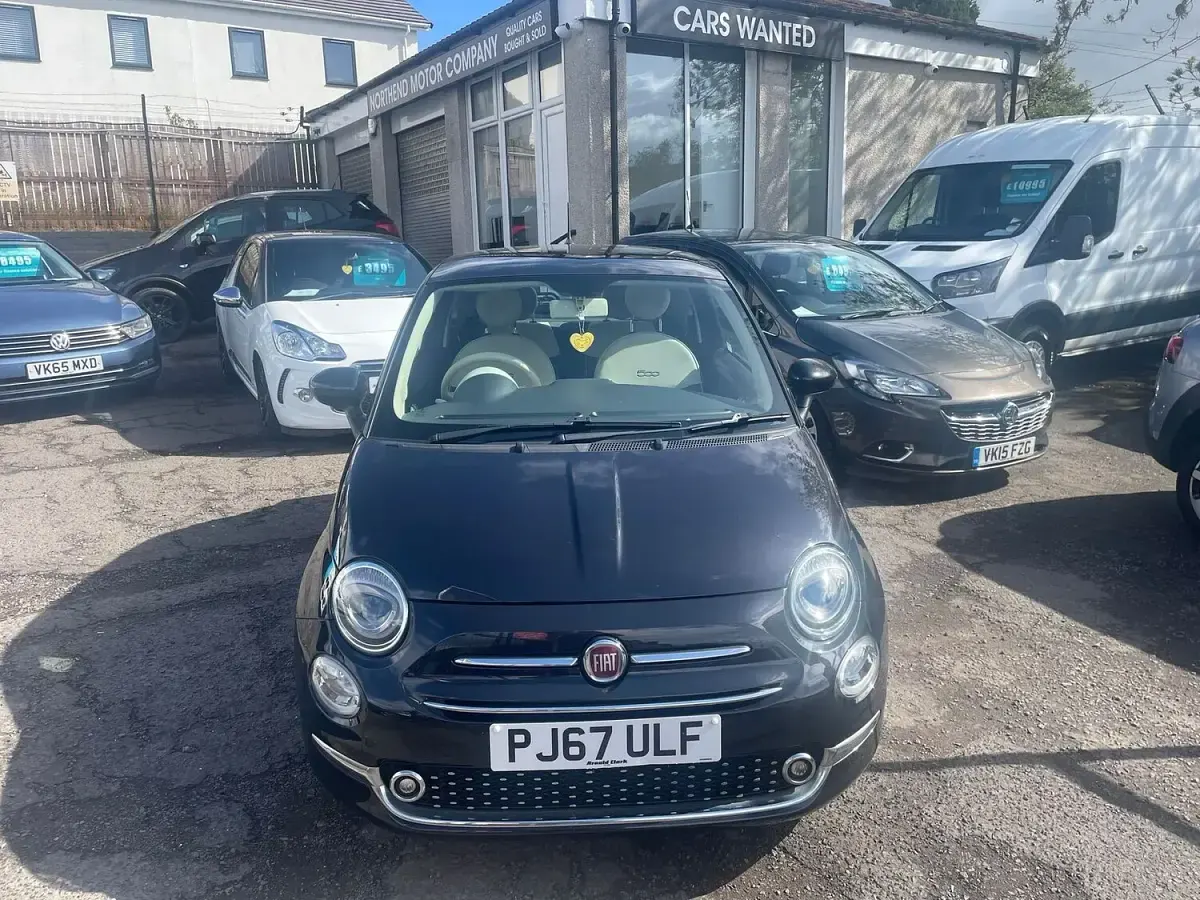 Used Fiat 500 Lounge 69 HP (50 kW) 2017 Black Hatchback