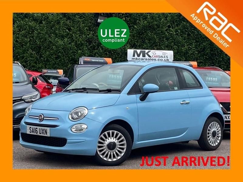 Blue Used 2016 Fiat 500 Pop Star Hatchback | £4,895 (Fair price) - Image 1/3