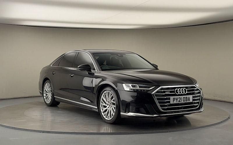 Myth black metallic/myth black metallic Used 2021 Audi A8 S-Line Sedan | £29,500 (Good price) - Image 1/4