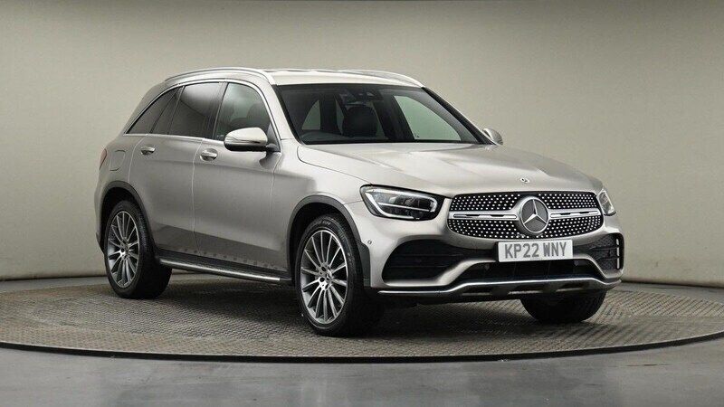 Mojave silver metallic finish Used 2022 Mercedes GLC300 AMG line SUV | £28,250 (Good price) - Image 1/4