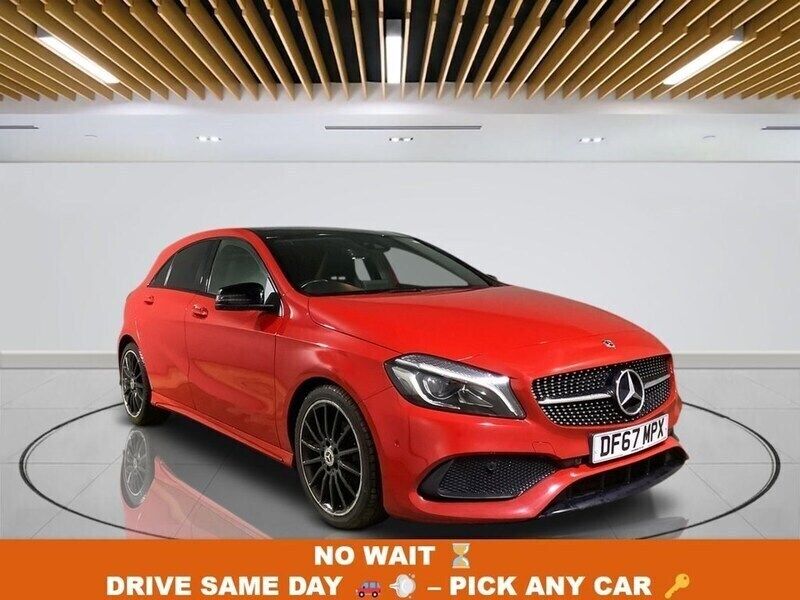Red Used 2017 Mercedes A200 AMG line Hatchback | £12,799 (A bit pricey) - Image 1/4