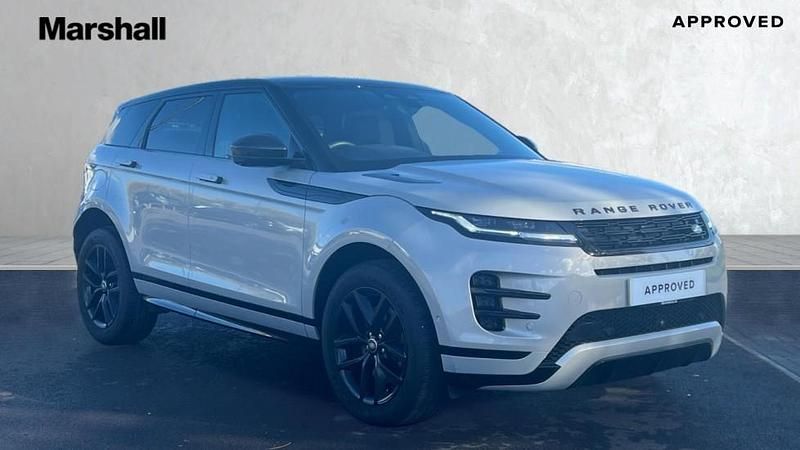 Metallic seoul pearl silver Used 2025 Land Rover Range Rover evoque SE Dynamic SUV | £37,684 (Fair price) - Image 1/4
