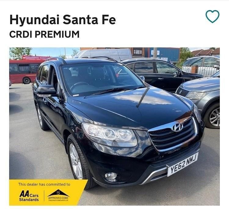 Black Used 2012 Hyundai Santa Fe Premium SUV | £3,895 (Fair price) - Image 1/4