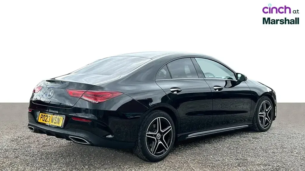 Used Mercedes CLA200 AMG Line Premium 163 HP (119 kW) 2023 Cosmos black metallic Coupe