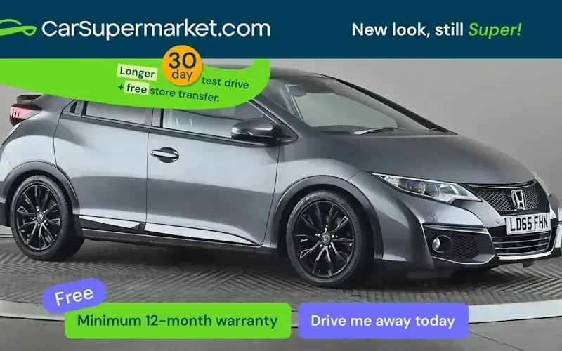 Begagnad Honda Civic SR 141 HK (103 kW) 2015 Grå Halvkombi