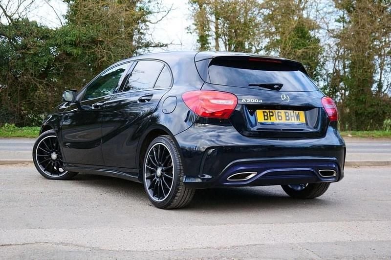 Used Mercedes A200 AMG line 136 HP (100 kW) 2016 Black Hatchback