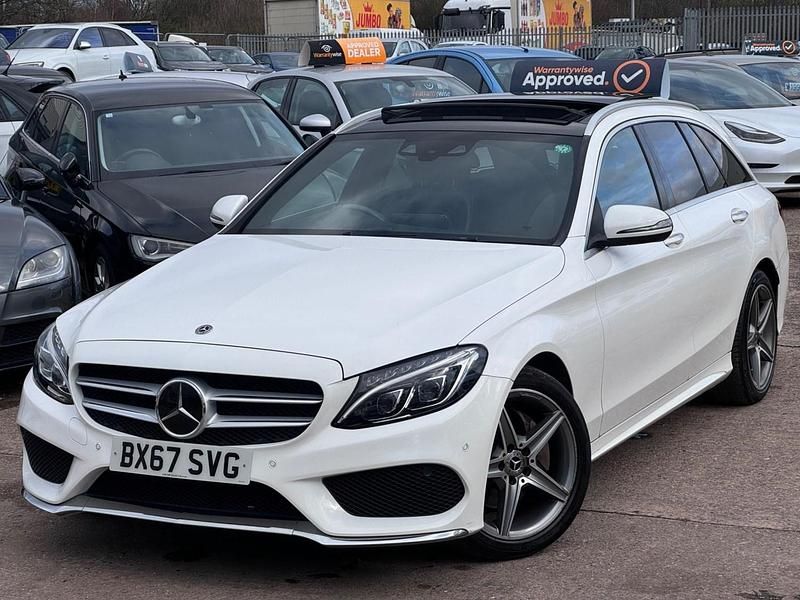 Used Mercedes C220 AMG line 170 HP (125 kW) 2026 White Estate