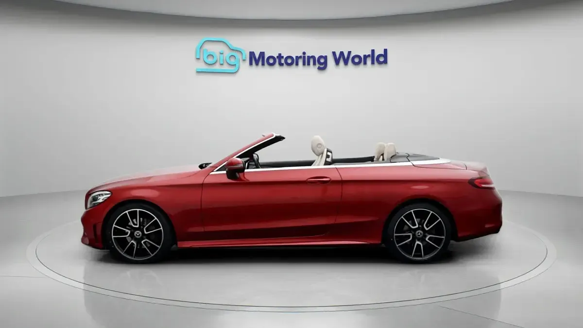 Used Mercedes C200 AMG line 198 HP (145 kW) 2019 Red Cabriolet