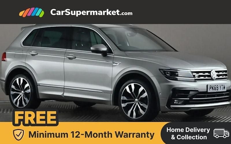 Silver Used 2019 VW Tiguan R-line SUV | £22,197 (Fair price) - Image 1/4
