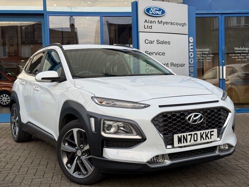 White Used 2020 Hyundai Kona Premium SUV | £13,495 (Fair price) - Image 1/4