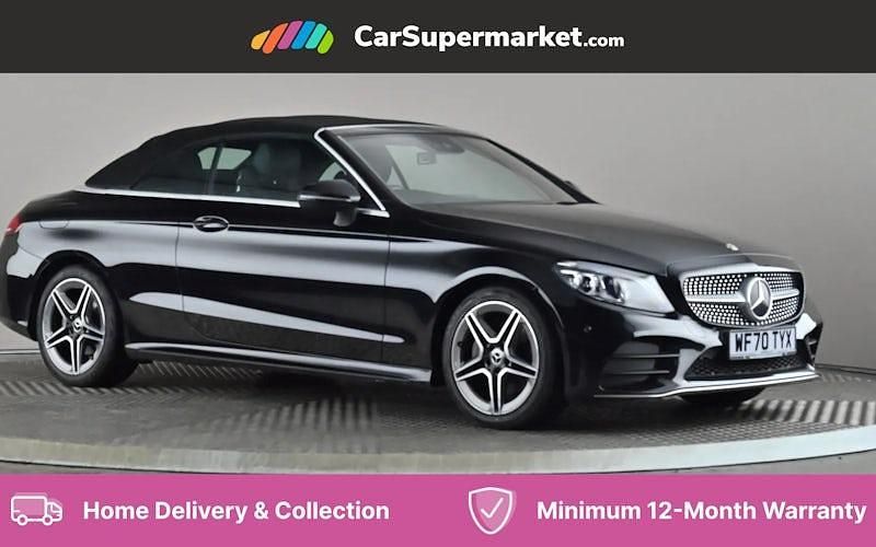 Black Used 2020 Mercedes C200 AMG Line Premium Cabriolet | £22,676 (Fair price) - Image 1/4