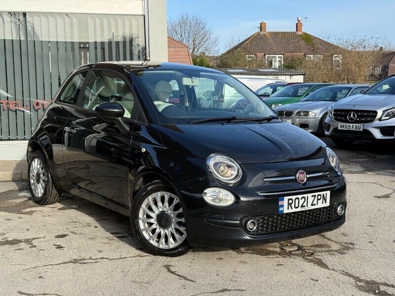 Black Used 2021 Fiat 500 Lounge Hatchback | £8,995 (Fair price) - Image 1/4