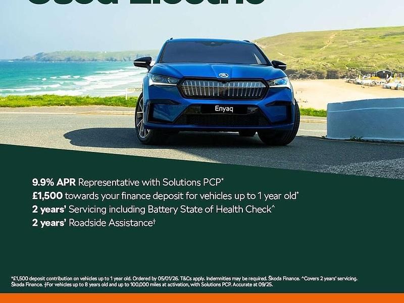 White New 2025 Skoda Enyaq iV SportlinePlus SUV | £35,495 (Fair price) - Image 1/1