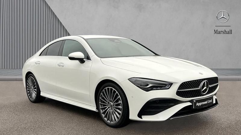 Used Mercedes CLA200 AMG Line Premium 163 HP (119 kW) 2025 Polar white Coupe
