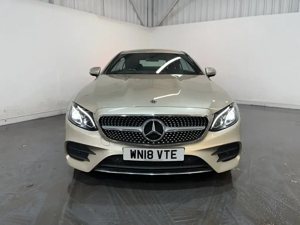 Used Mercedes E220 AMG line 194 HP (142 kW) 2018 Silver Coupe